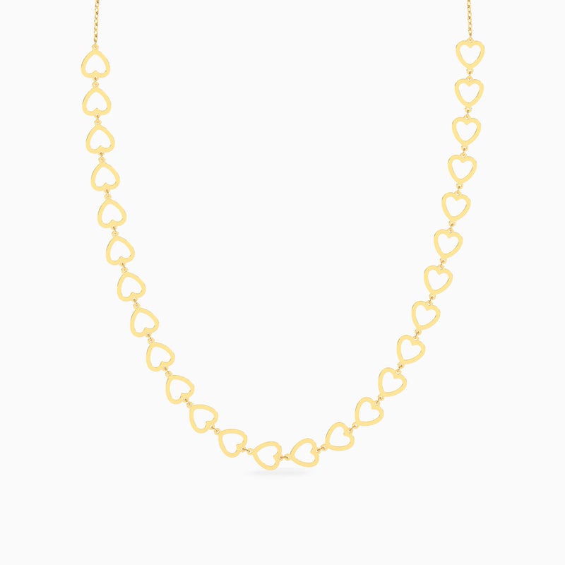 Miss L' by L'azurde Heart Chain Necklace in 18K Gold - Image 1